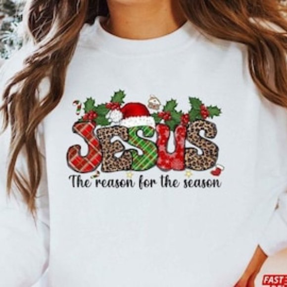 FINALJesus The Reason for the Season Sweatshirt - Picture 1 of 4